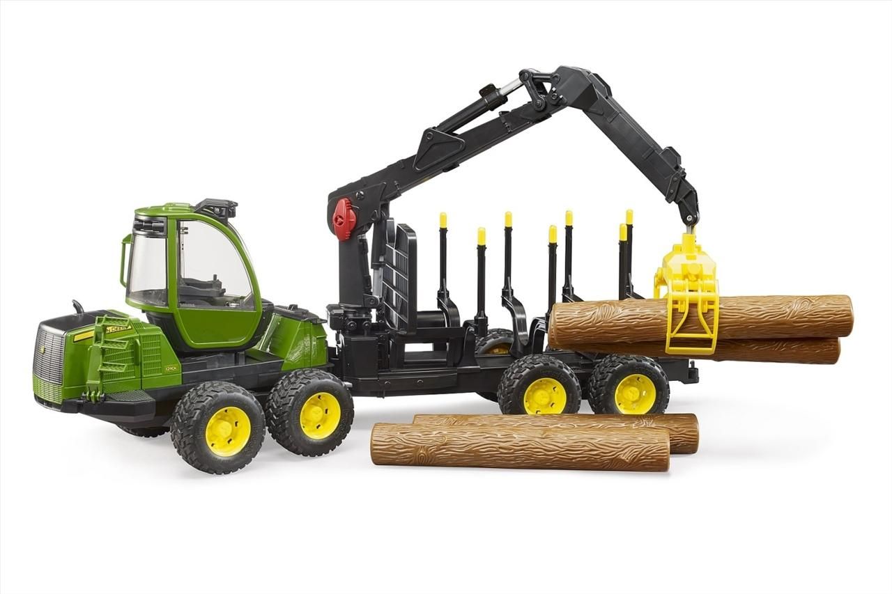 Bruder John Deer 1210E szállító rönkrakodóval