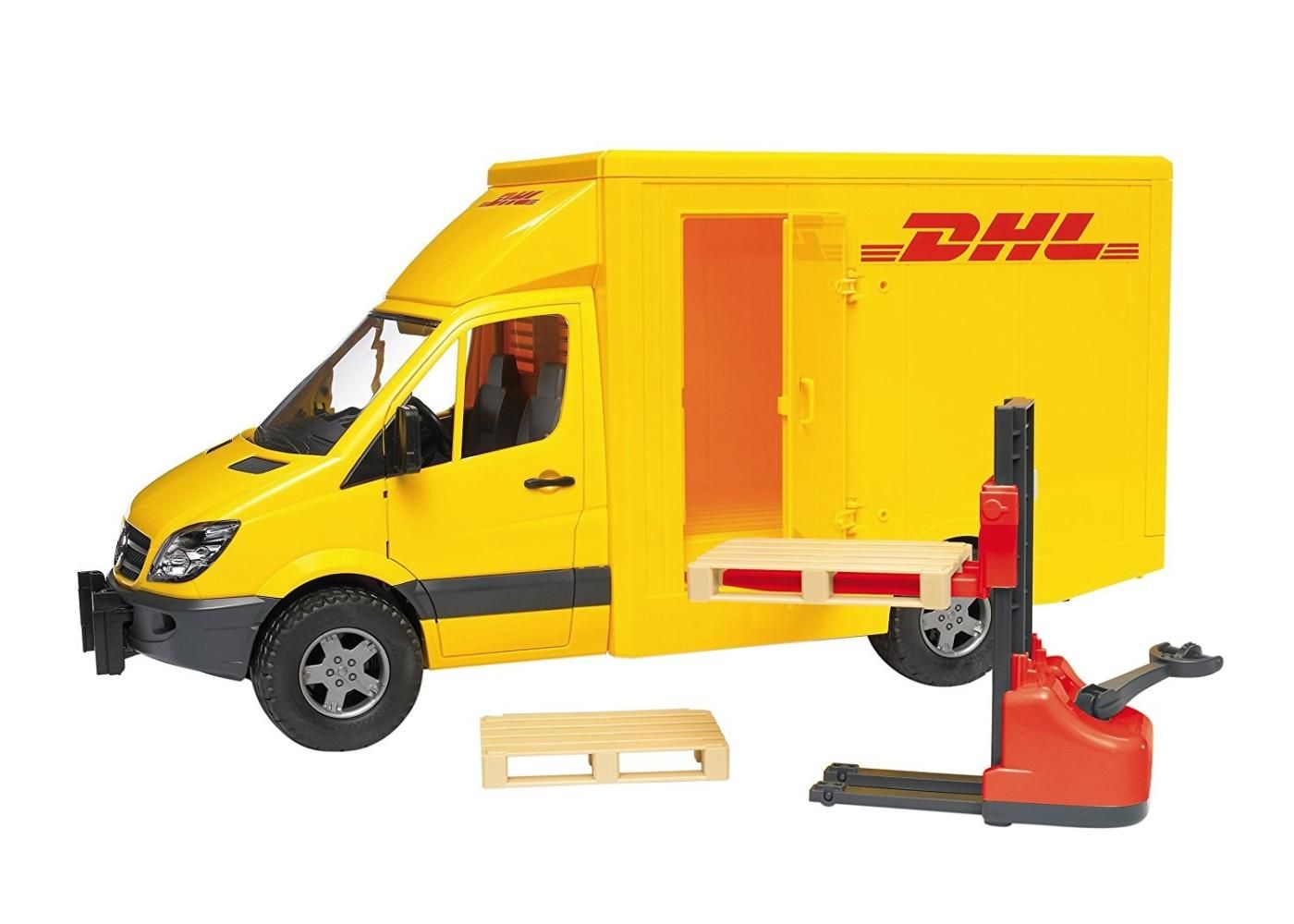 Bruder Mercedes Benz Sprinter DHL, 2 raklappal