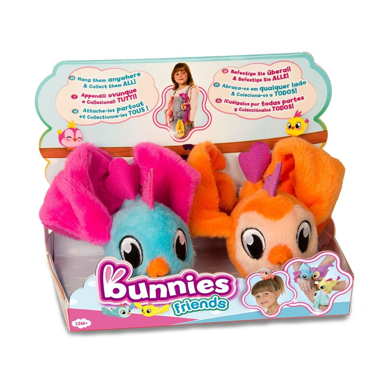 Bunnies barátok duplacsomag - narancs és kék-rózsaszín