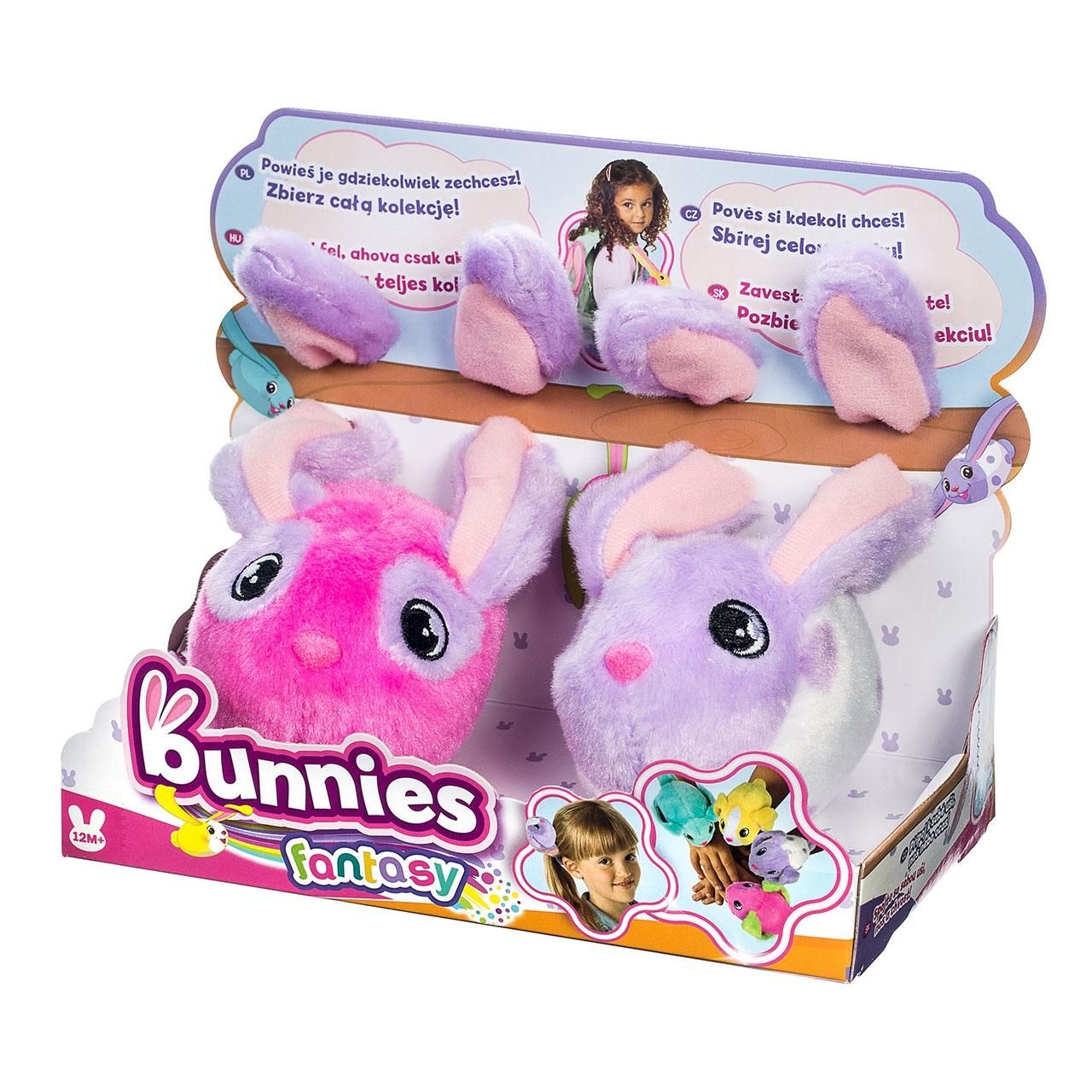Bunnies fantázia nyuszi duplacsomag - rózsaszín és lila-fehér