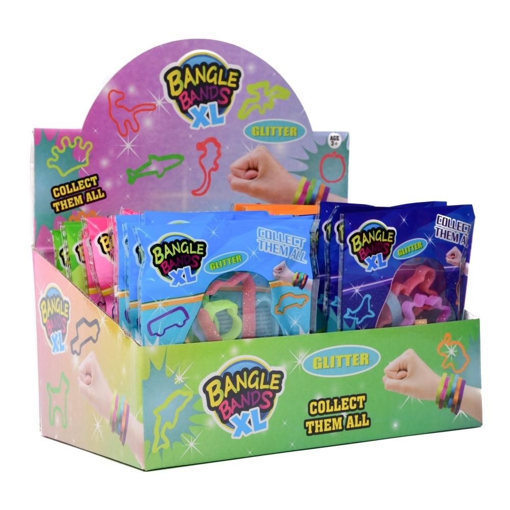 Canenco Bangle Bands XL glitteres szilikon karkötő 6 db (többféle)