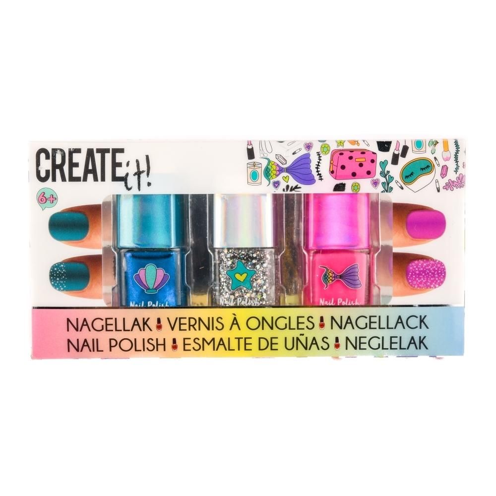 Canenco Create It! Körömlakk 3 db-os szett sellő színekkel