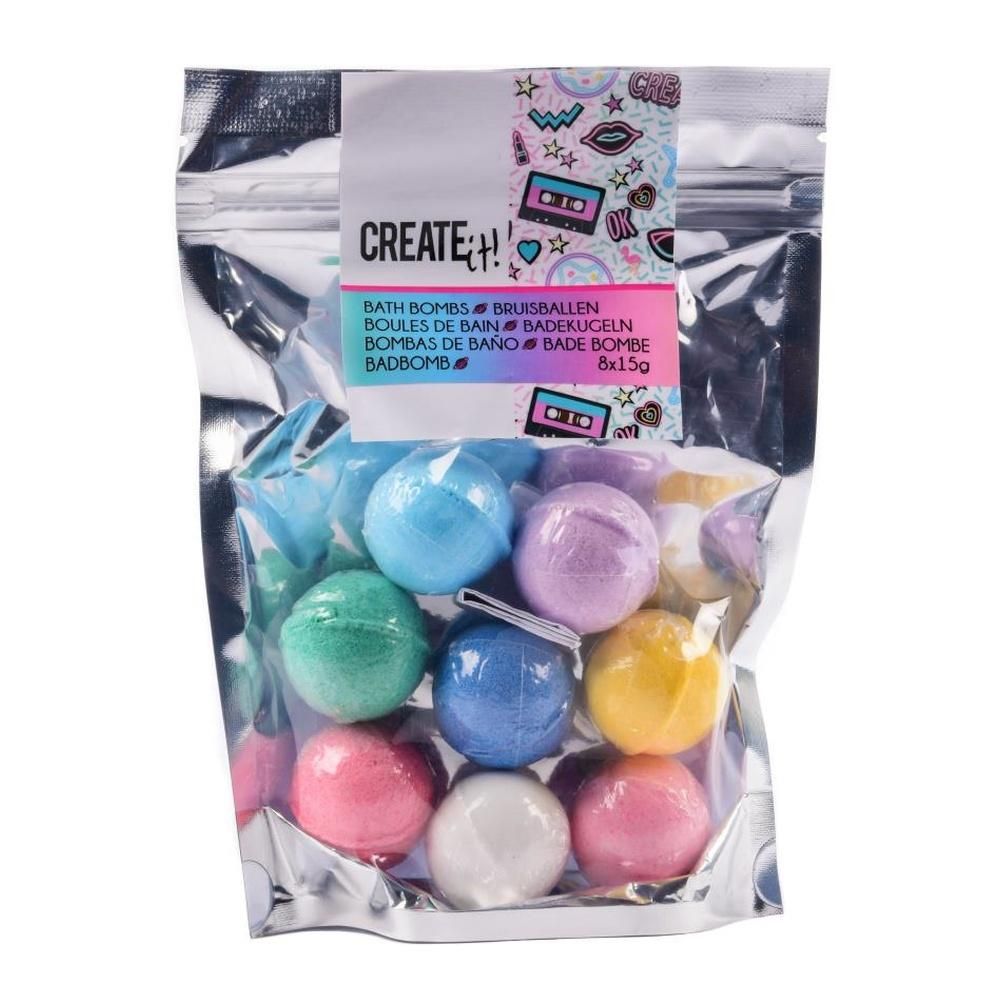 Canenco Create It! Mini fürdőgolyó 8 db-os szett, neon színekben