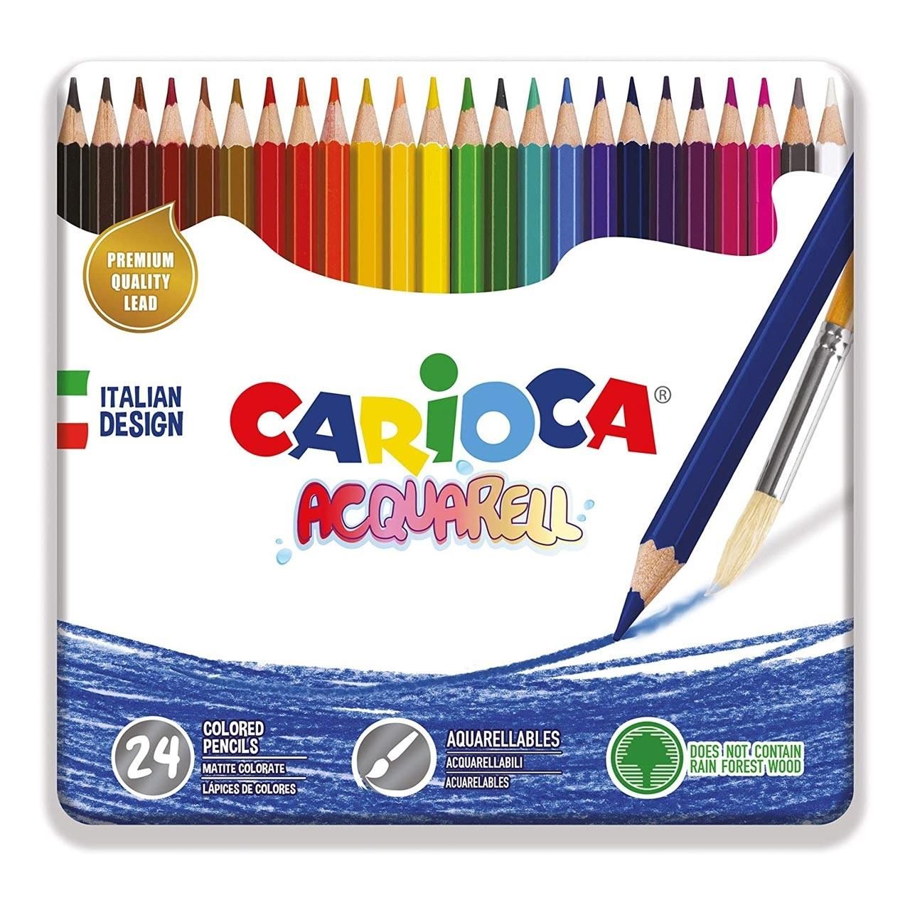 Carioca Akvarell színes ceruza 24 db-os szett fém dobozban