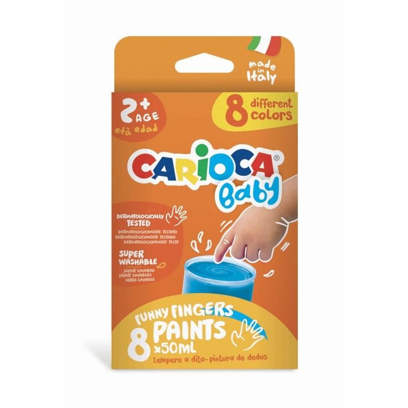 Carioca Baby ujjfesték szett különböző színekkel, 8x50ml