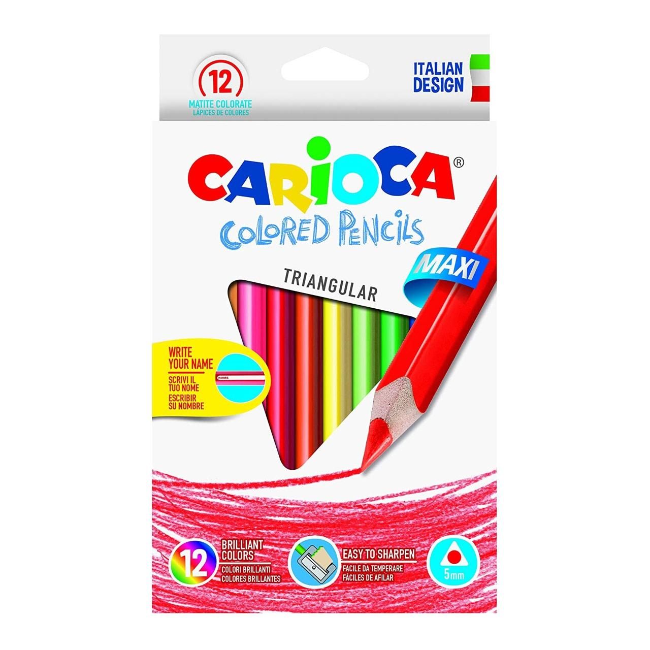 Carioca Háromszög Jumbo színes ceruza szett, 12 db-os