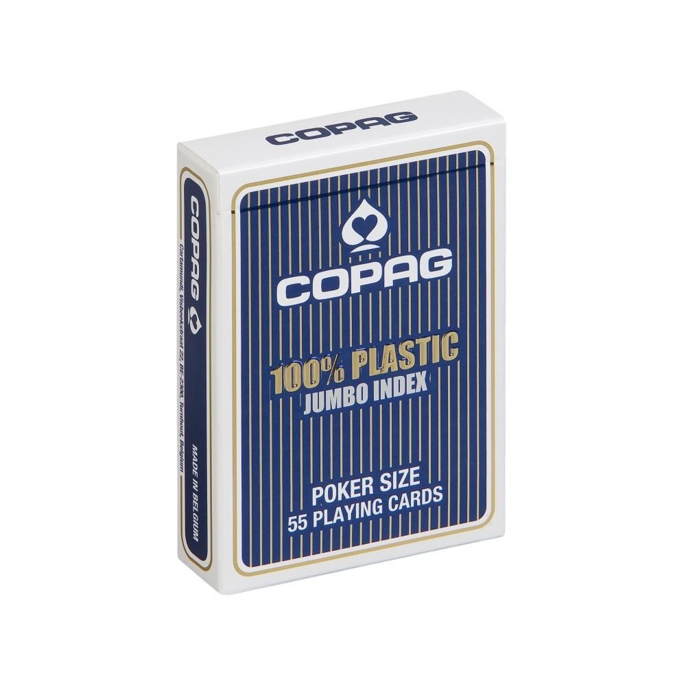 Cartamundi Copag PKJ kék, 2 nagy indexes 100% plasztik póker 