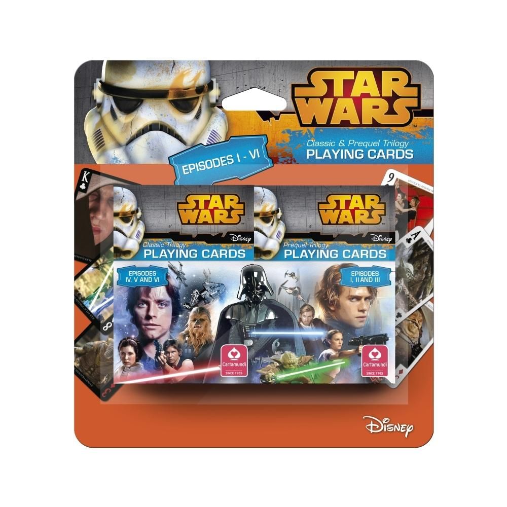 Cartamundi Star Wars I-VI. részek dupla póker kártya, 2x55 lap