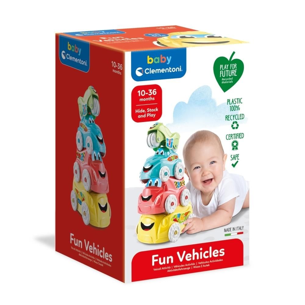 Clementoni Baby járműves építőjáték 4db-os szett