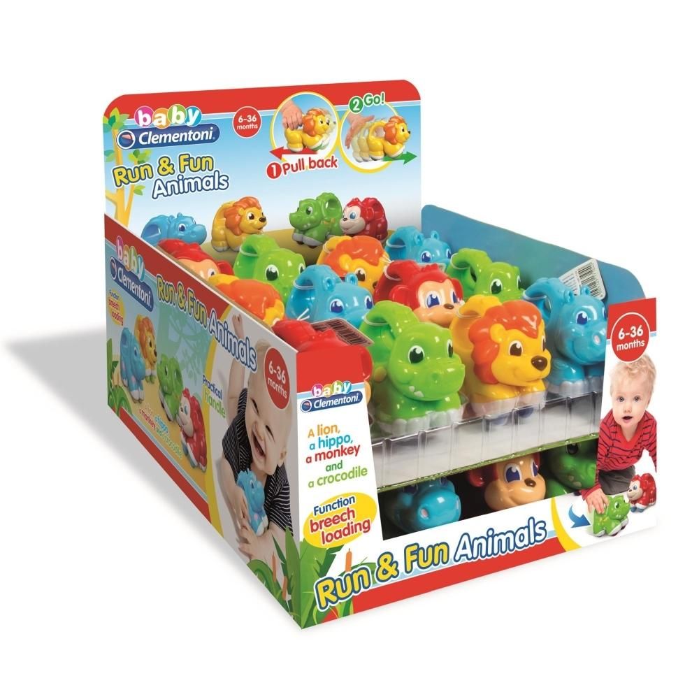 Clementoni Baby Hátrahúzós állatos járművek (többféle)
