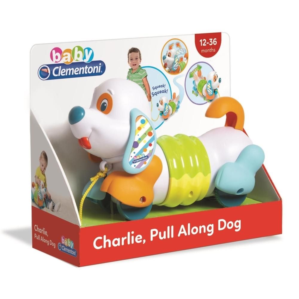 Clementoni Baby Húzható, készségfejlesztő Charlie kutyus