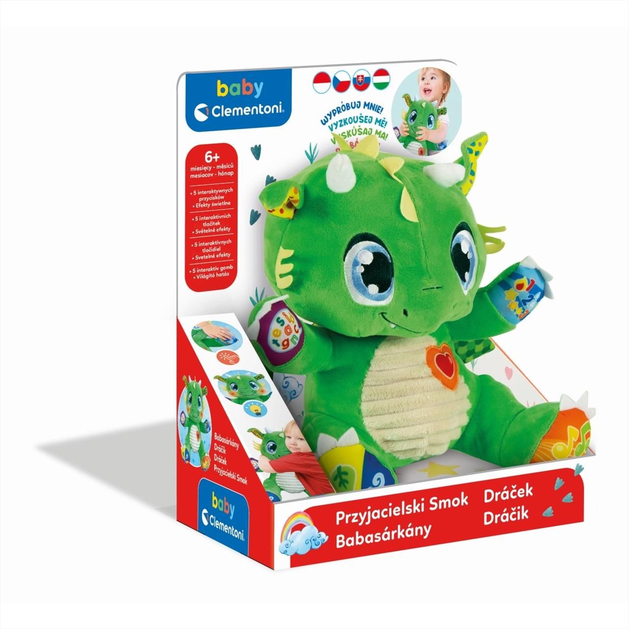Clementoni Baby Interaktív Plüss sárkány babáknak