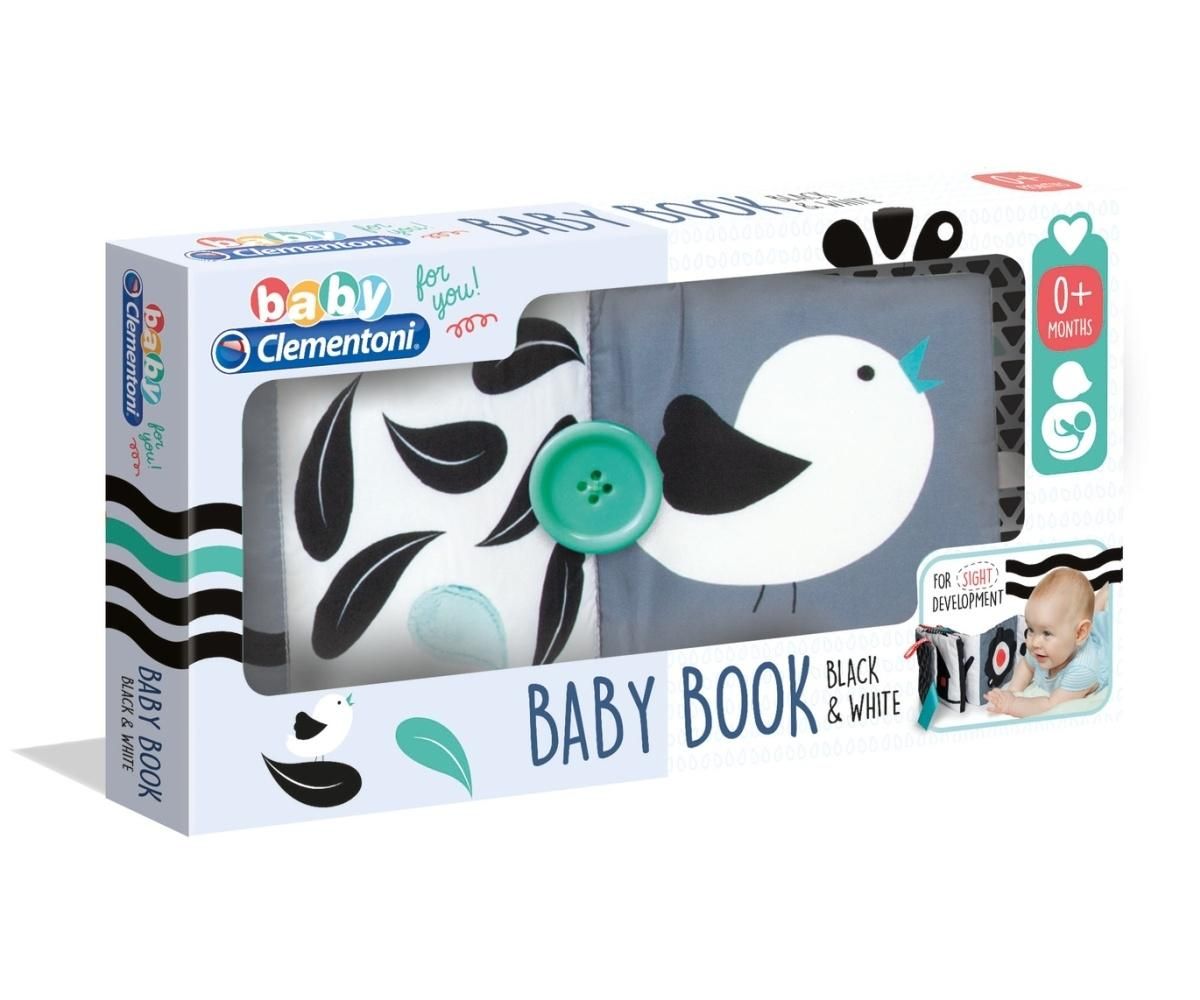 Clementoni Baby Puha könyv fekete-fehér mintákkal