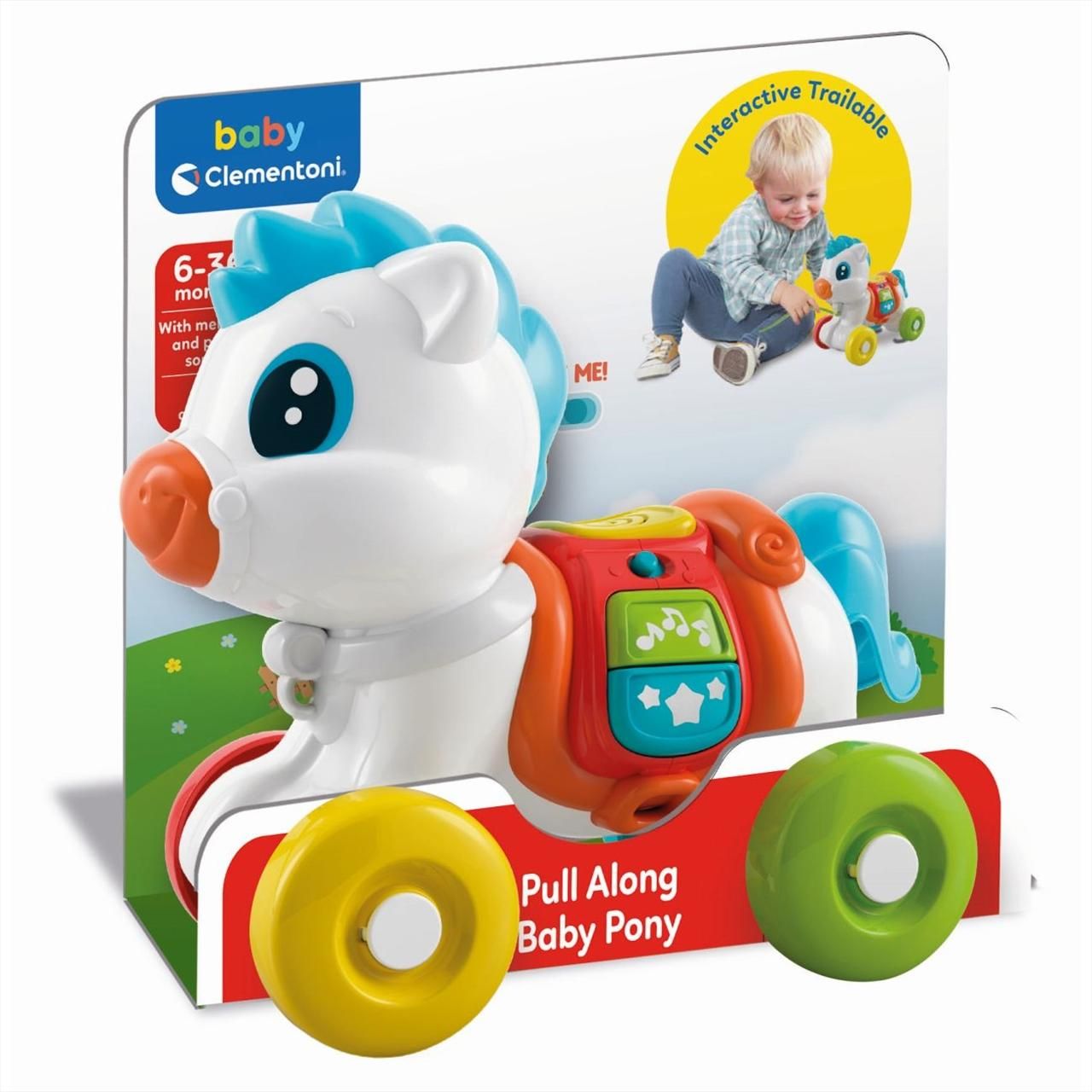 Clementoni Baby zenélő póni húzd magaddal 
