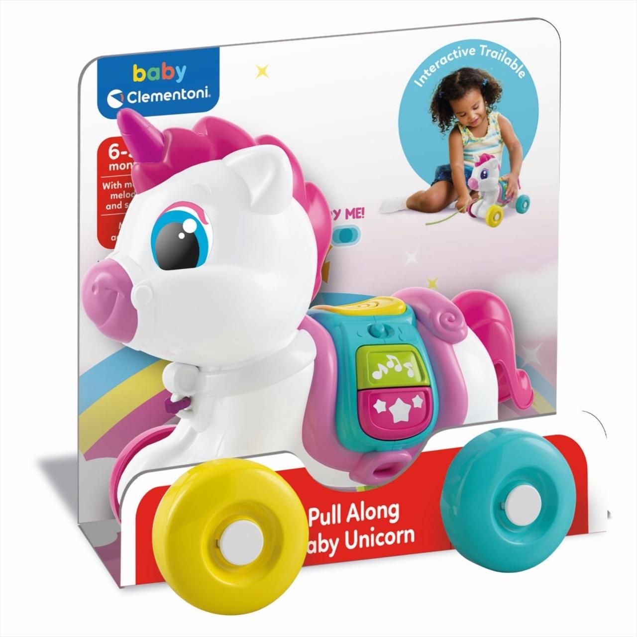 Clementoni Baby zenélő unikornis húzd magaddal 