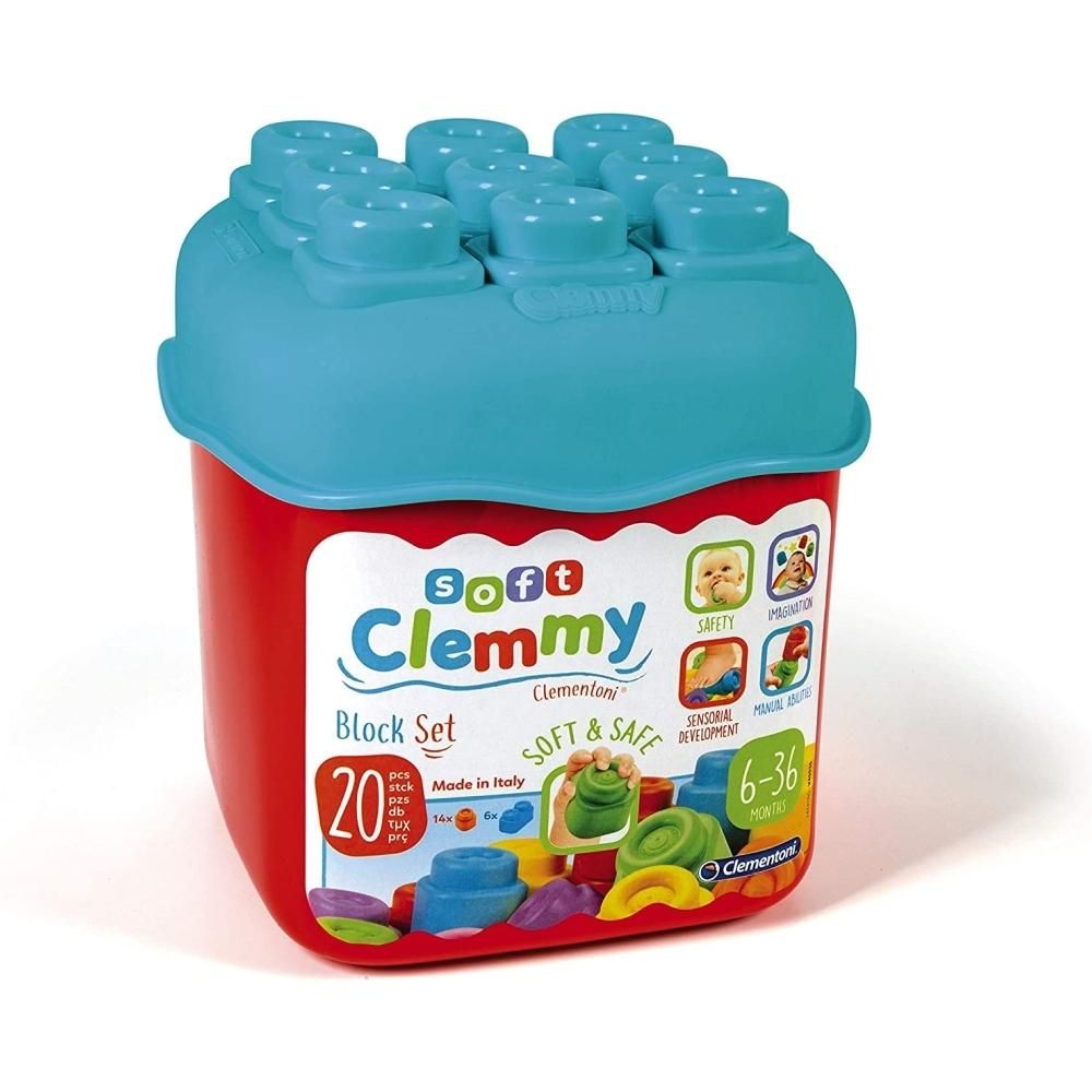 Clementoni Clemmy 20 db-os építőkocka szett tárolódobozban