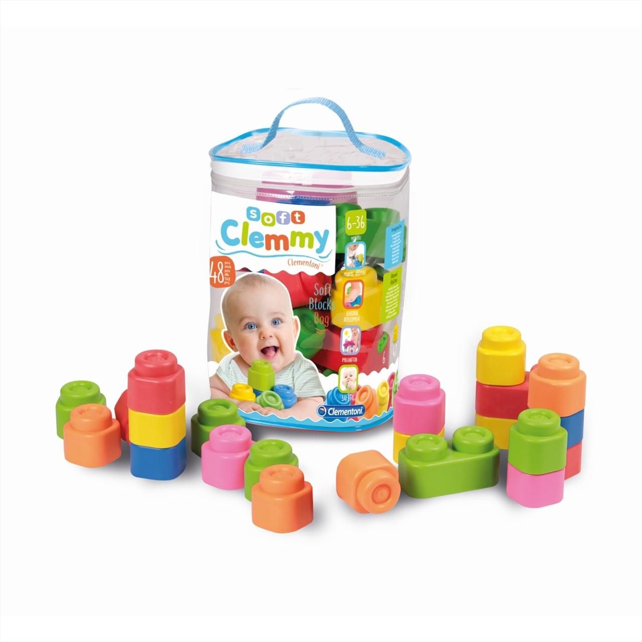 Clementoni Clemmy 48 db puha építőkocka készlet