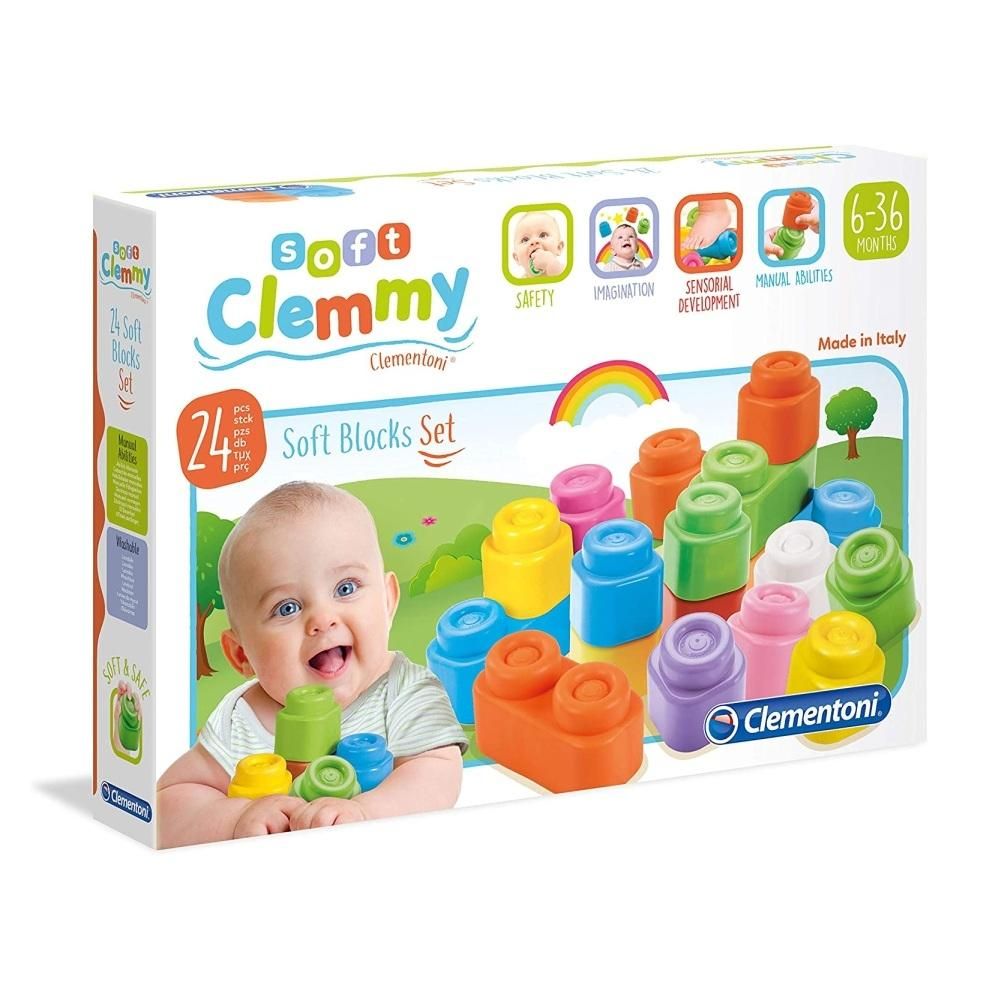 Clementoni Clemmy Puha építőkocka szett 24 db-os