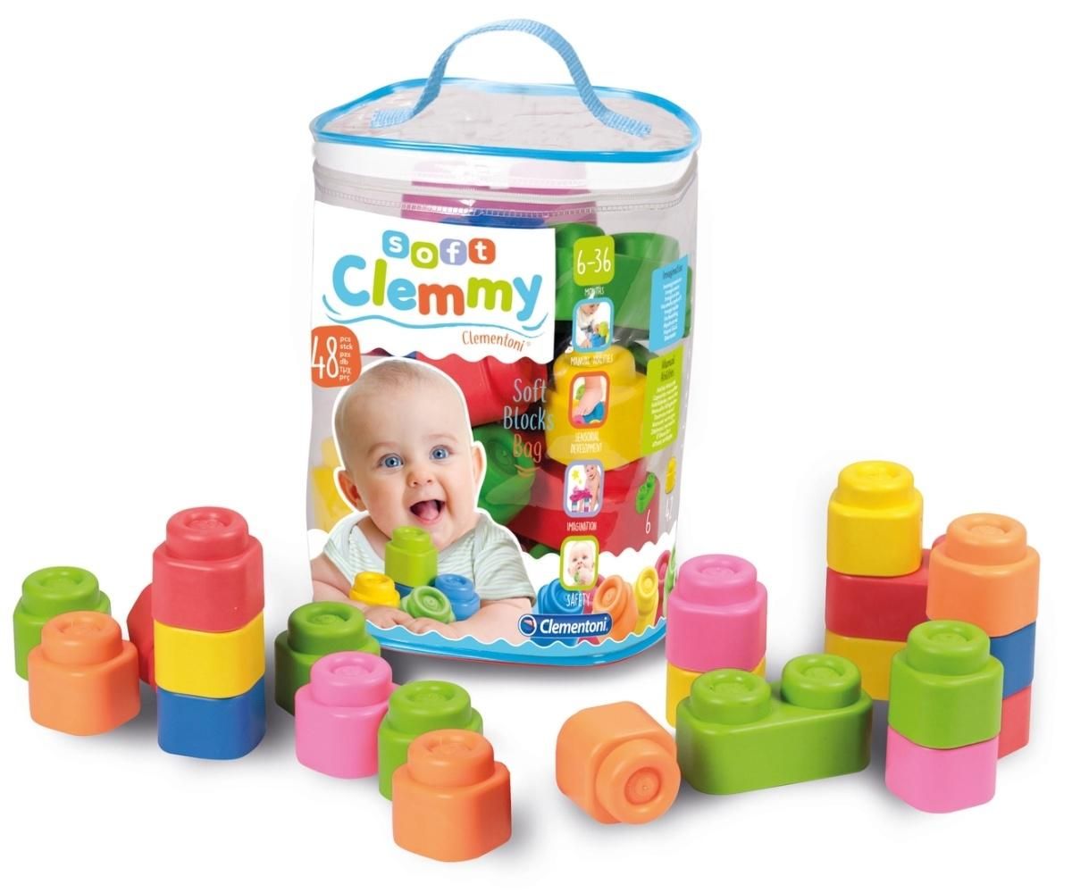 Clementoni Clemmy Puha építőkocka szett zsákban 48 db-os