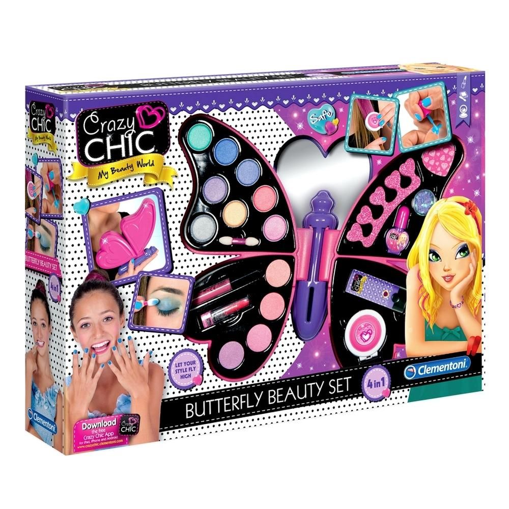 Clementoni Crazy Chic Butterfly Beauty smink és köröm készlet
