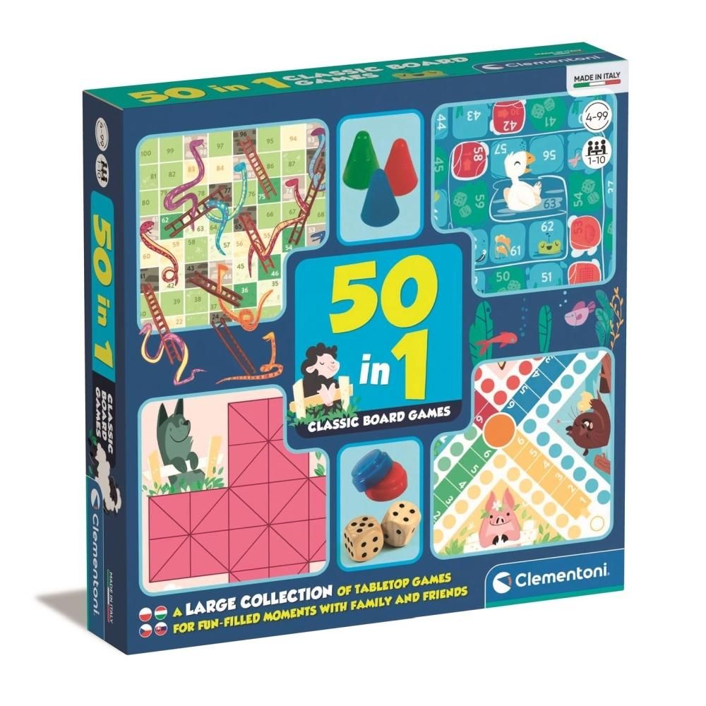 Clementoni Klasszikus társasjátékok 50 az 1-ben