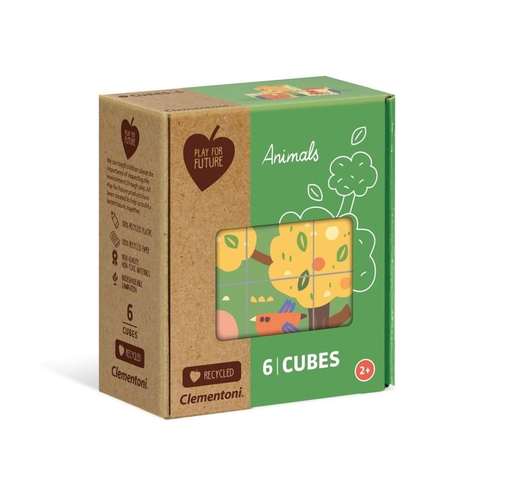 Clementoni Mesekocka 6 db, Play for future - Állatok