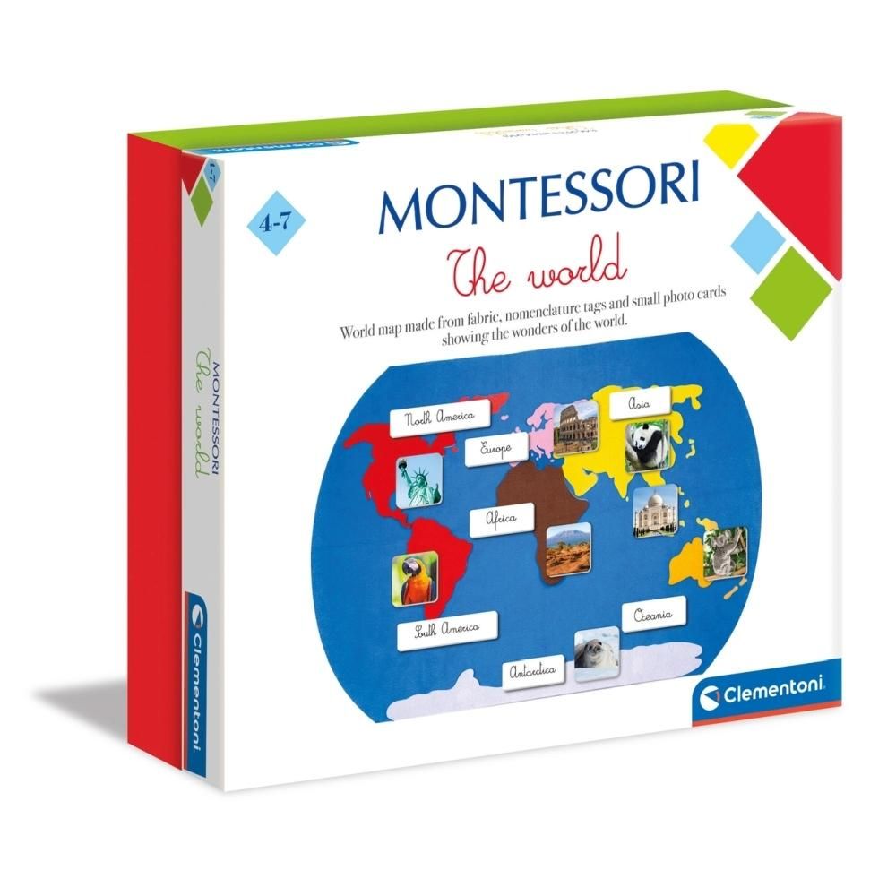 Clementoni Montessori Világtérkép (angol nyelvű)