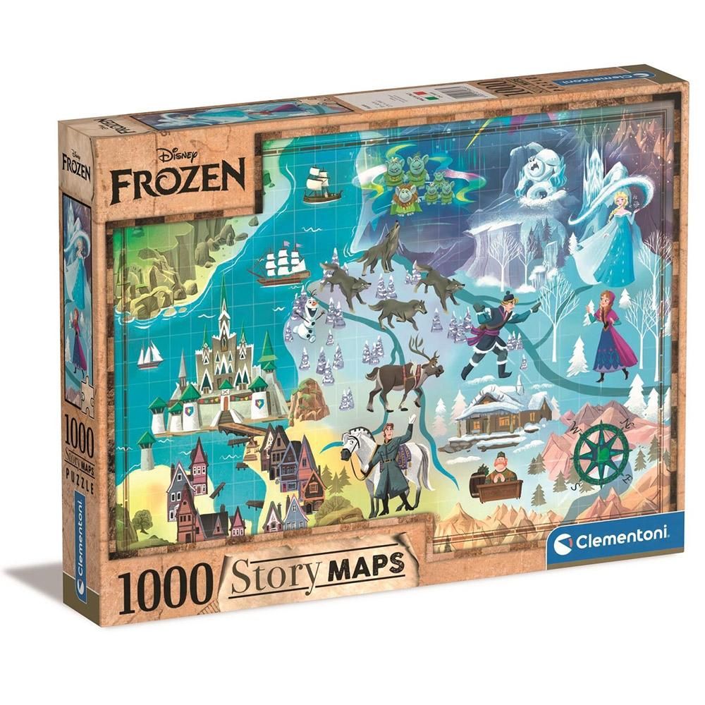 Clementoni Puzzle 1000 db Disney Story Maps - Jégvarázs