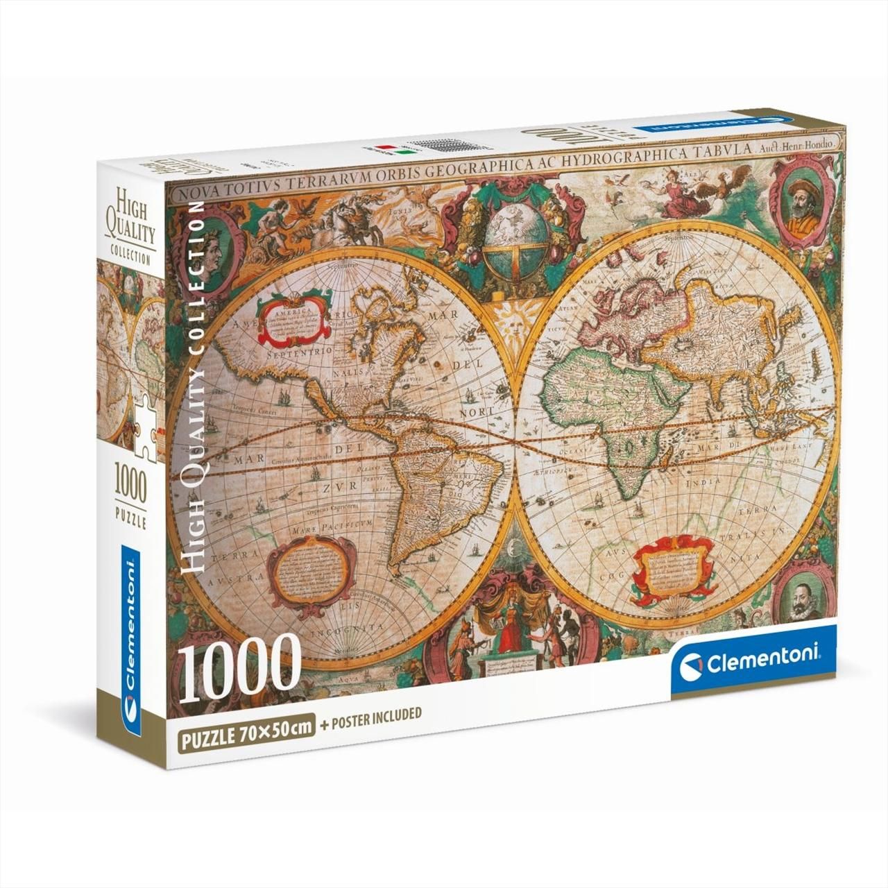 Clementoni Puzzle 1000 db High Quality Collection - Régi térkép