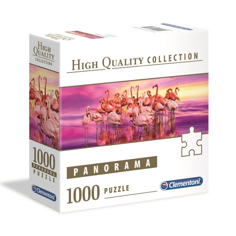 Clementoni Puzzle 1000 db High Quality Collection, négyzet alakú dobozban - Flamingók tánca