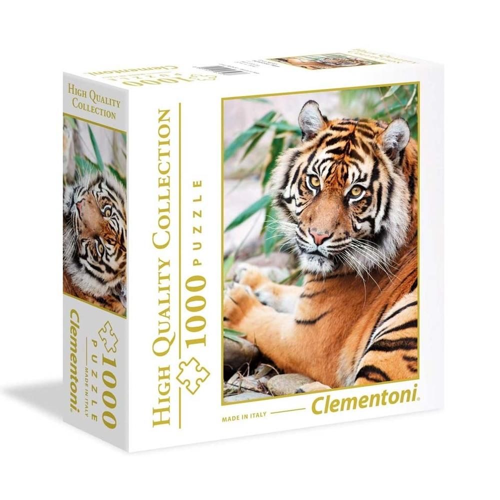 Clementoni Puzzle 1000 db High Quality Collection, négyzet alakú dobozban - Szumátrai tigris