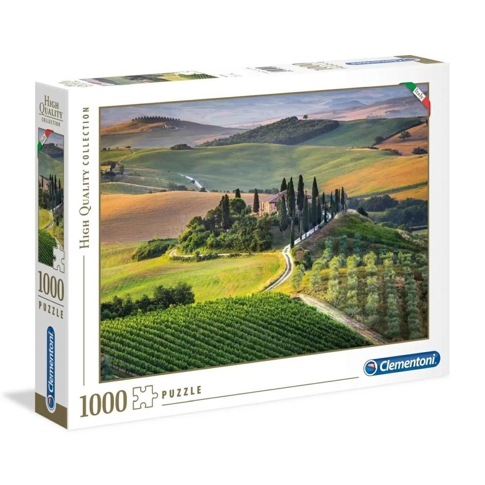 Clementoni Puzzle 1000 db High Quality Collection, négyzet alakú dobozban - Toszkána