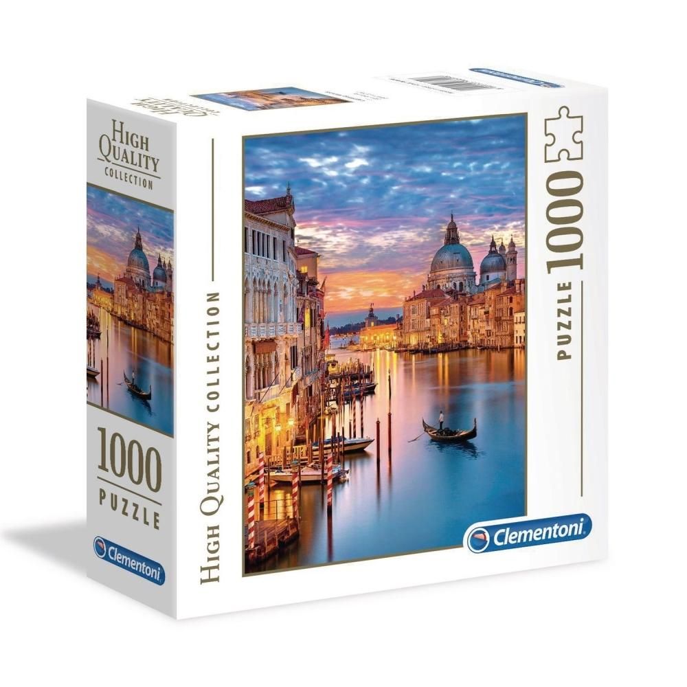 Clementoni Puzzle 1000 db High Quality Collection, négyzet alakú dobozban - Velence fényei