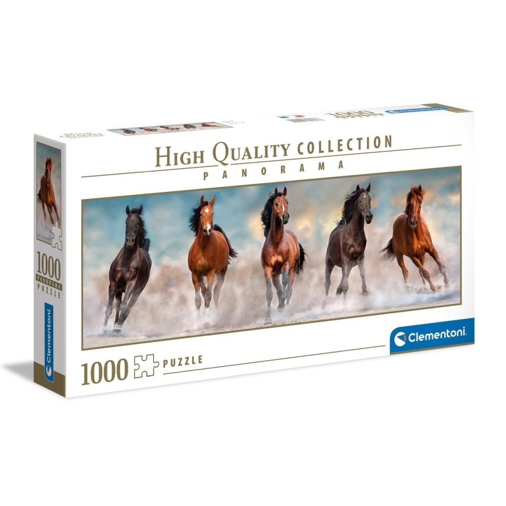 Clementoni Puzzle 1000 db High Quality Collection Panoráma - Vágtázó lovak