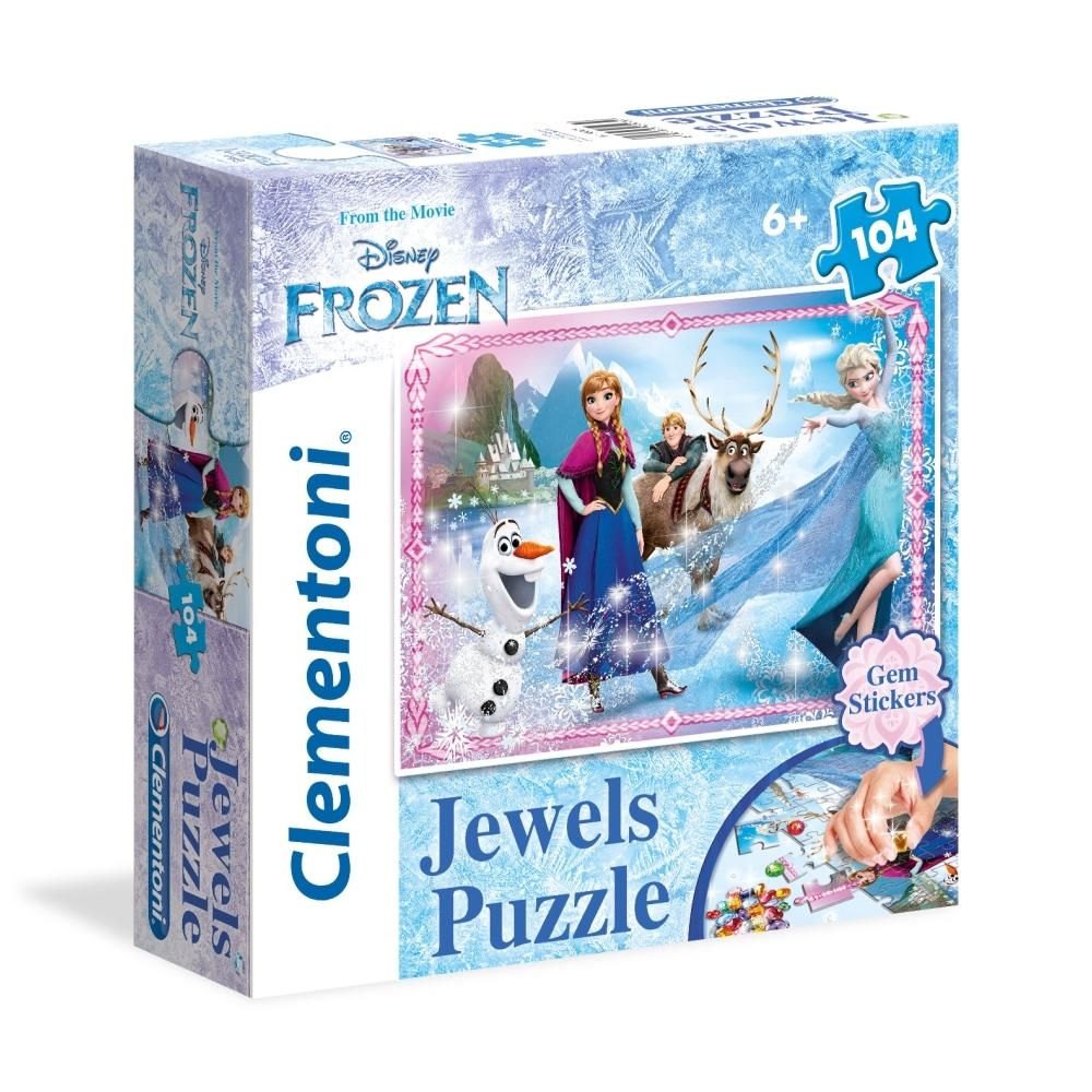 Clementoni Puzzle 104 db SuperColor Ékköves, négyzet alakú dobozban - Jégvarázs