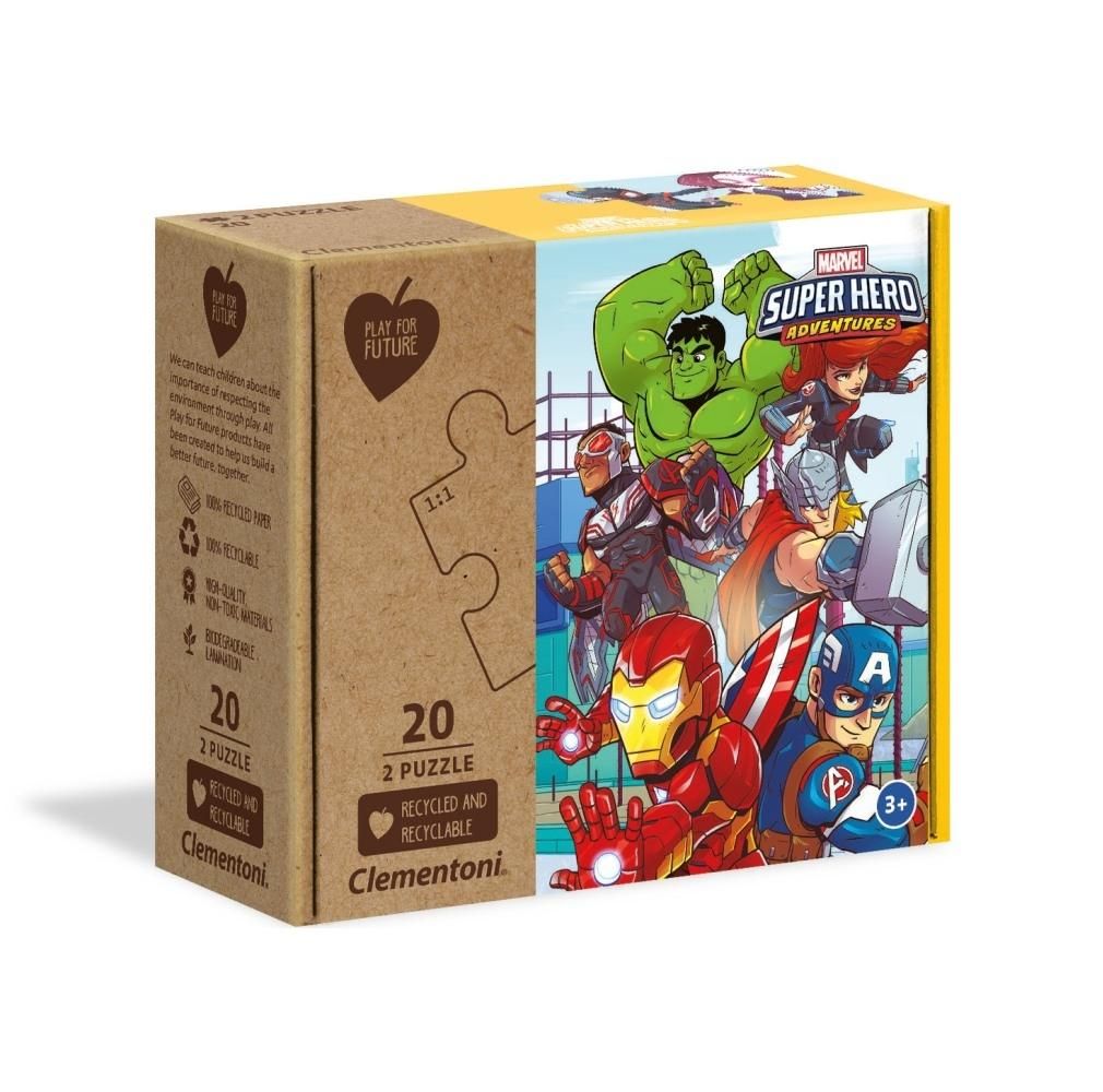Clementoni Puzzle 2x20 db - Marvel szuperhősök