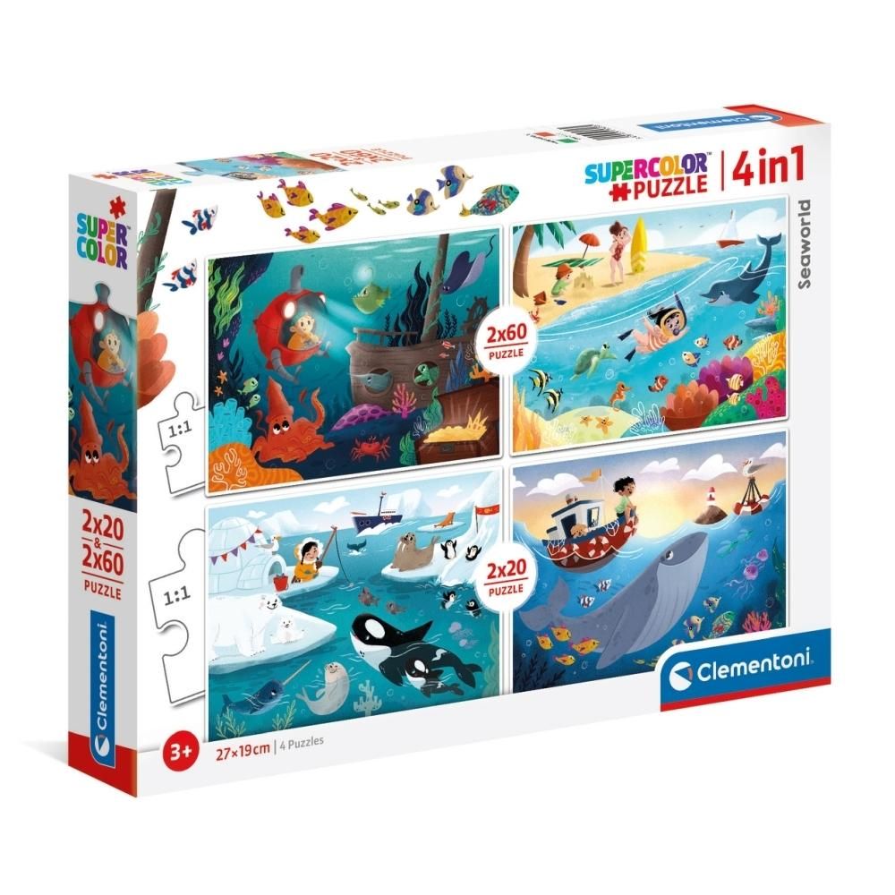 Clementoni Puzzle 2x20 db + 2x60 db - Seaworld