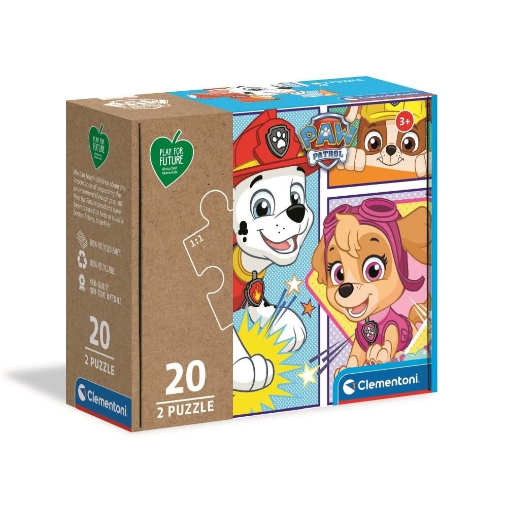 Clementoni Puzzle 2x20 db, Play for future - Mancs őrjárat