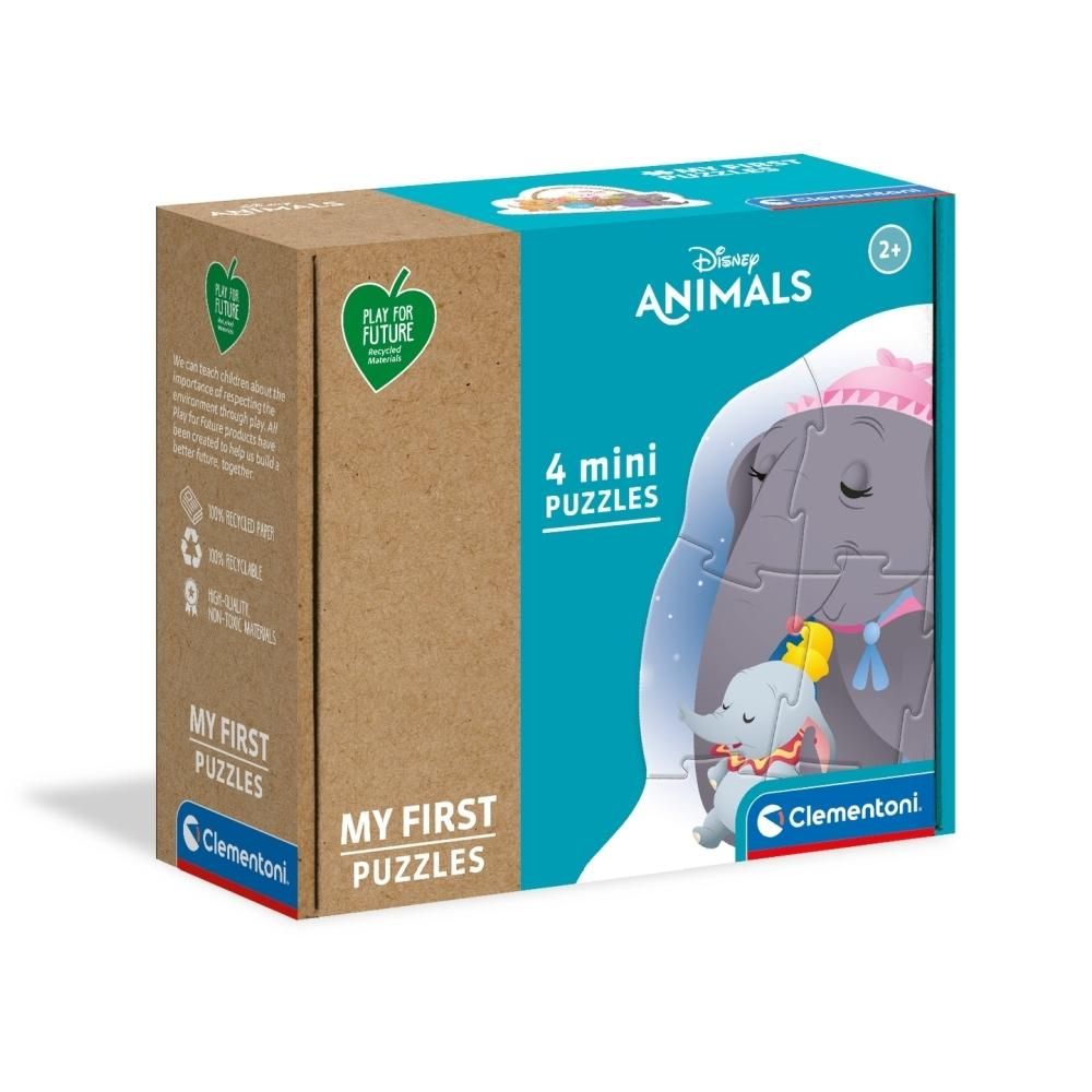 Clementoni Puzzle 3, 6, 9, 12 db, Play for future - Disney állatok