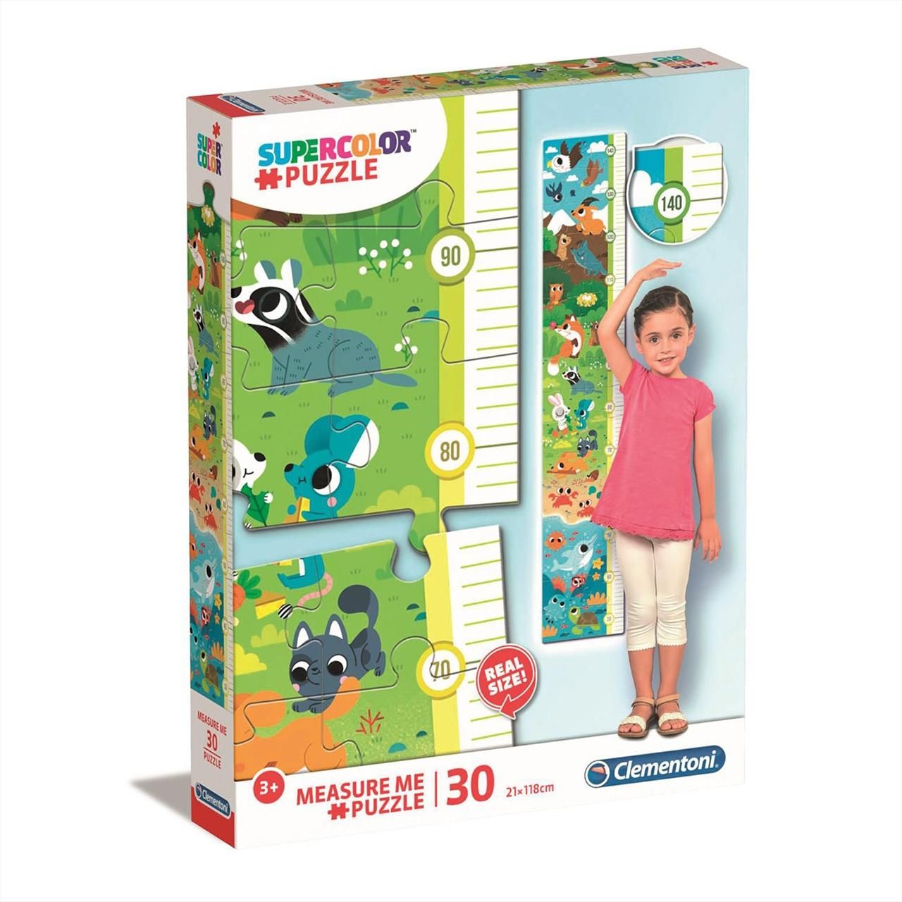 Clementoni Puzzle 30 db Measure Me - Állatok magasságmérő