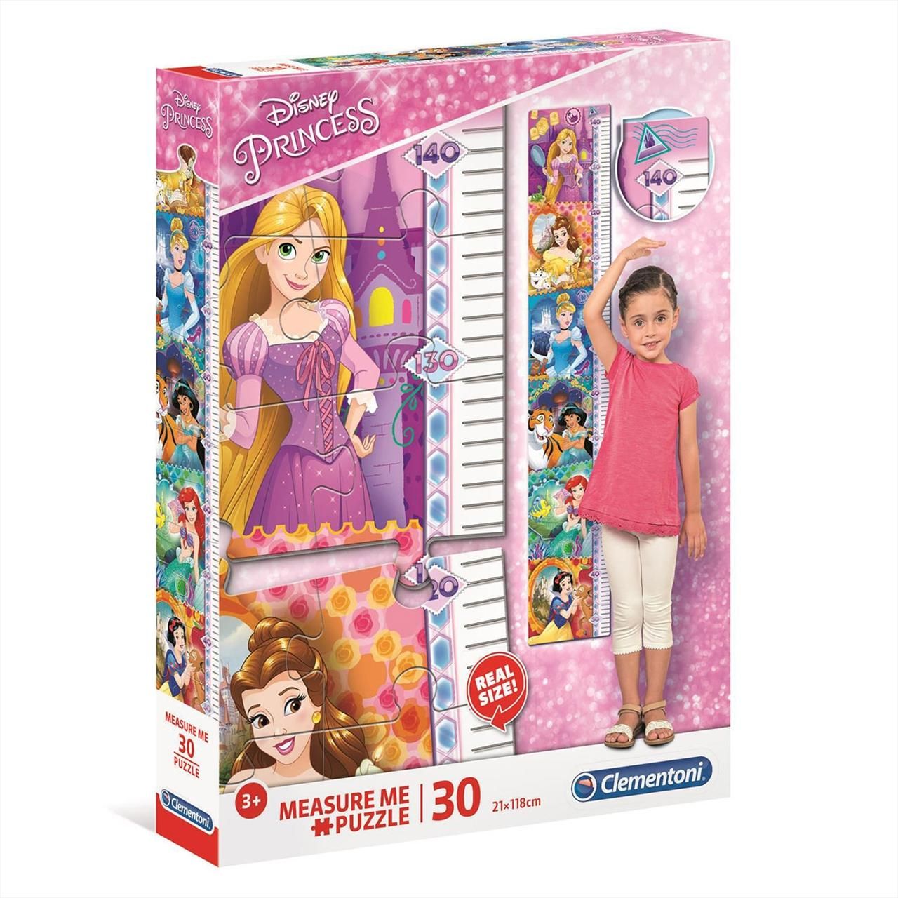 Clementoni Puzzle 30 db Measure Me - Hercegnők magasságmérő