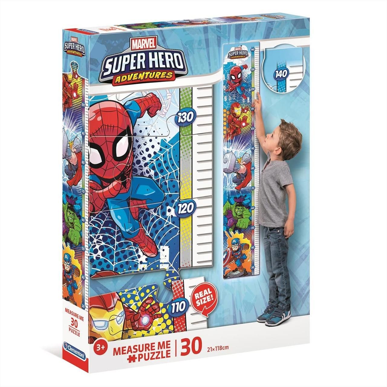 Clementoni Puzzle 30 db Measure Me - Marvel szuperhősök magasságmérő