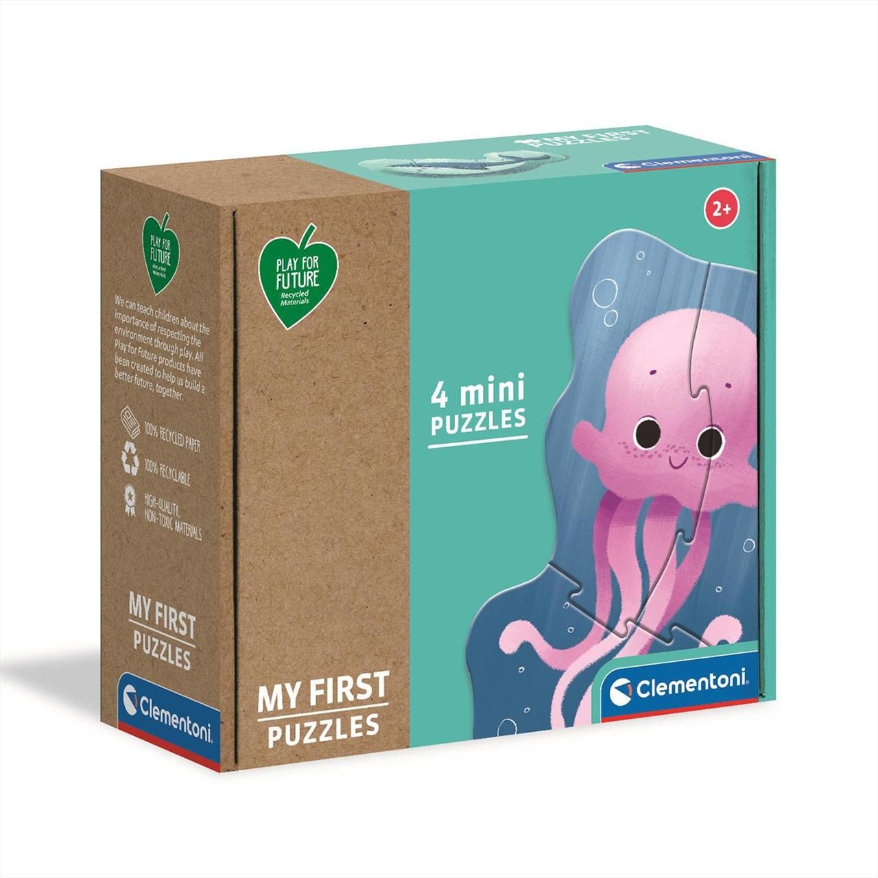 Clementoni Puzzle 4x4 db My First Puzzles - Play for Future - Tengeri állatok