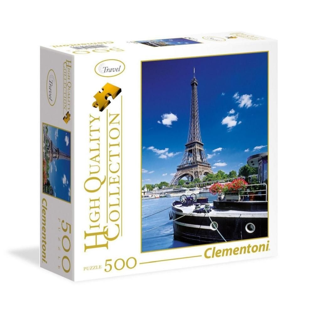 Clementoni Puzzle 500 db High Quality Collection, négyzet alakú doboz - Romantikus sétány Párizsban