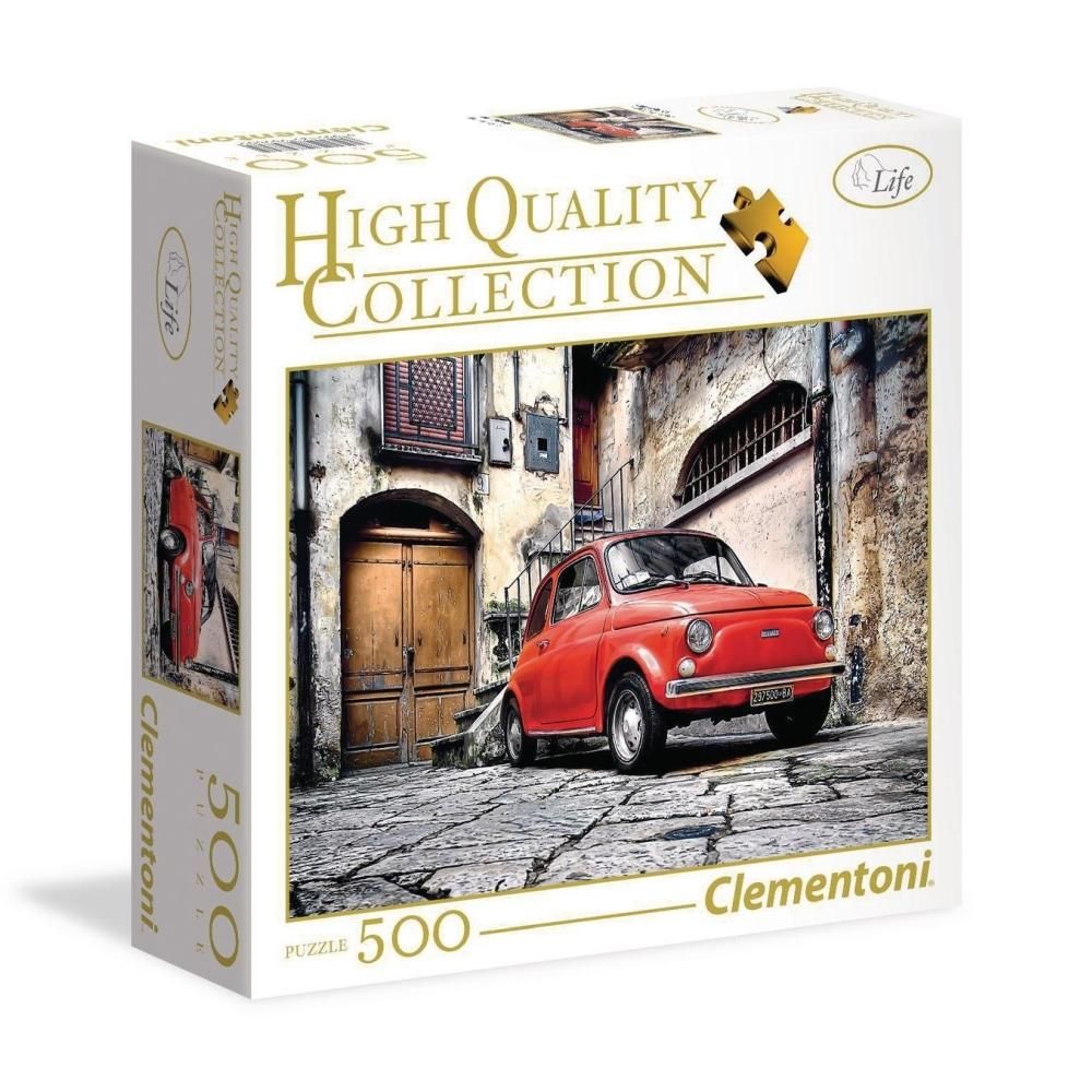 Clementoni Puzzle 500 db High Quality Collection, négyzet alakú dobozban - Fiat 500