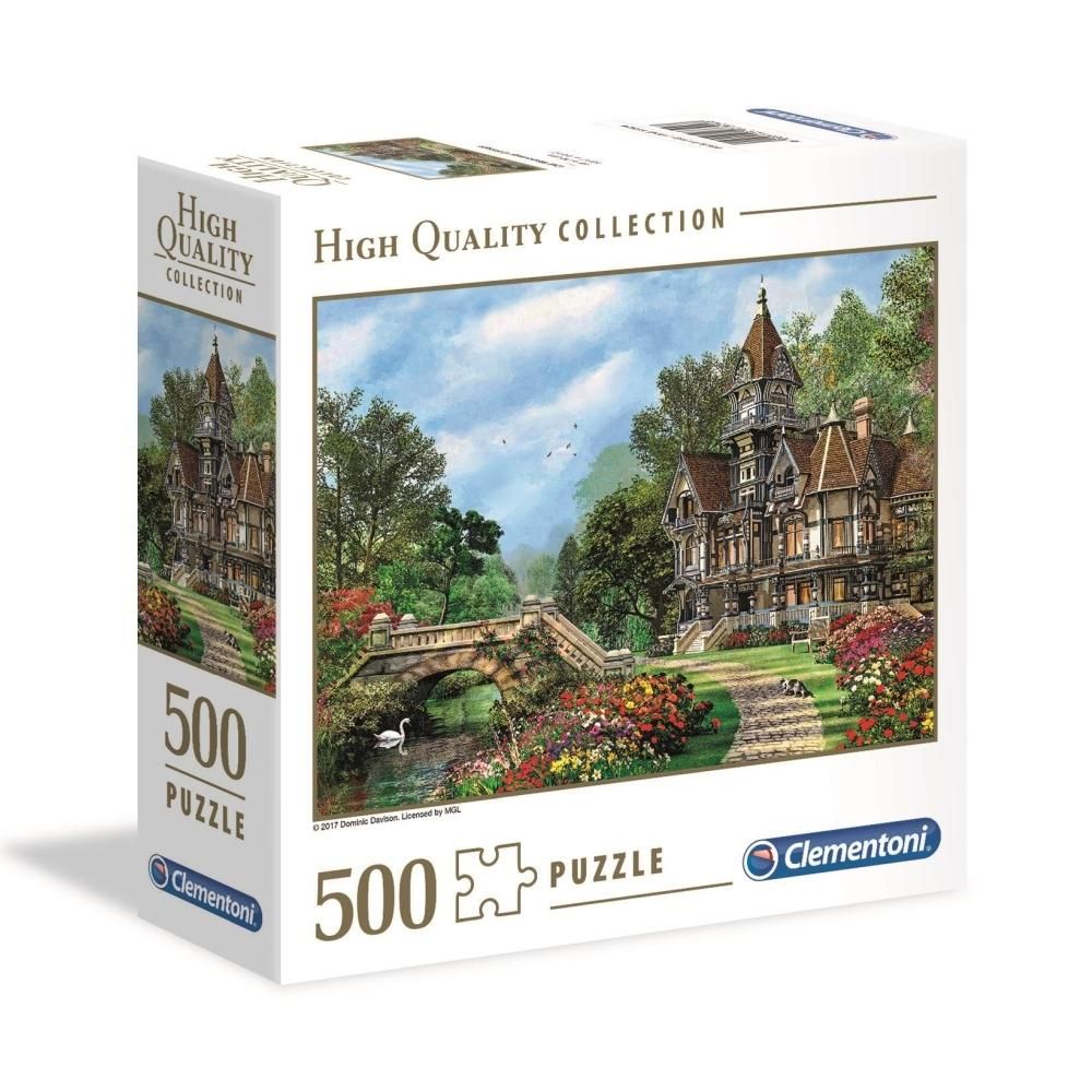Clementoni Puzzle 500 db High Quality Collection, négyzet alakú dobozban - Vidéki villa