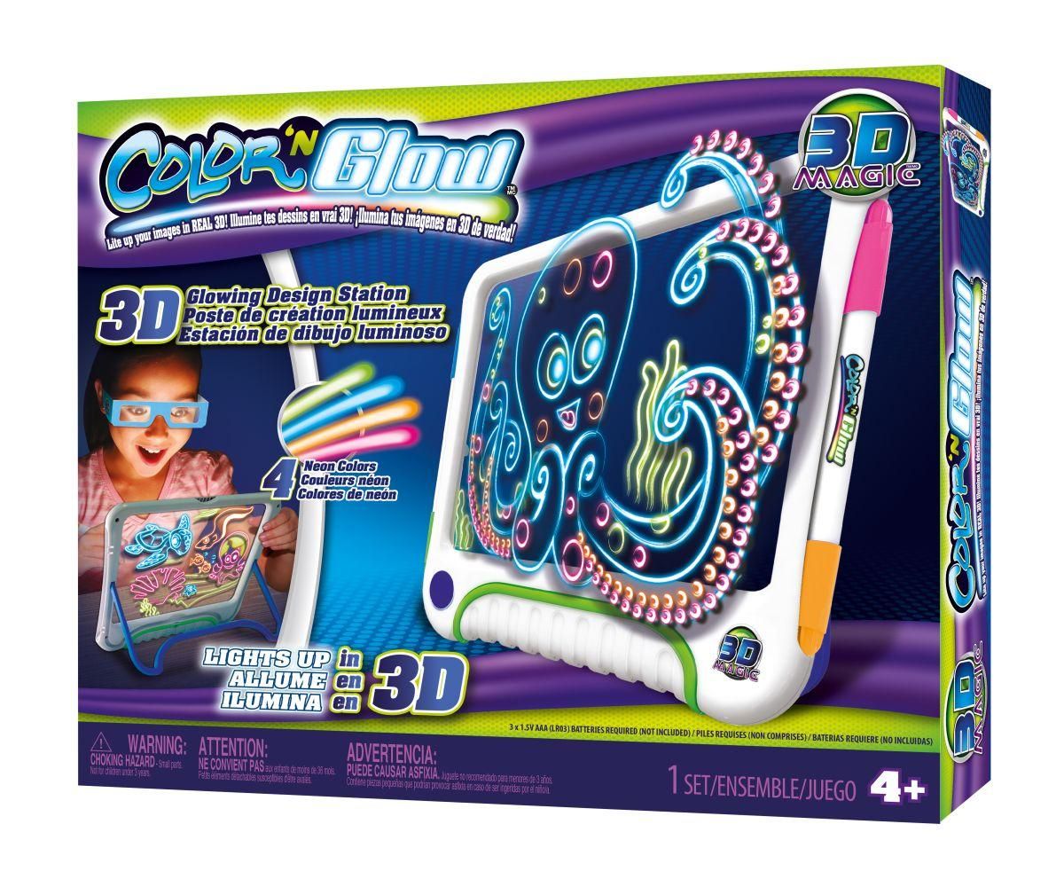 Color'N Glow Világító rajztábla 3D szemüveggel