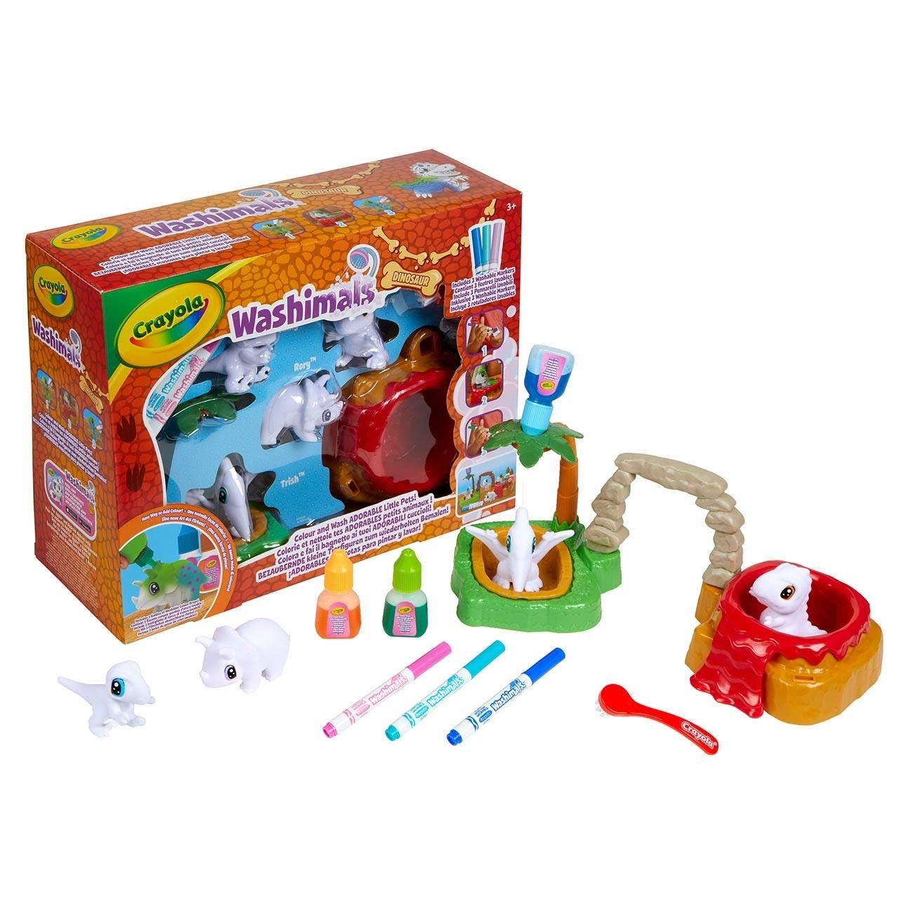 CR Washimals Kimosható állatkák - dinósziget játékszett