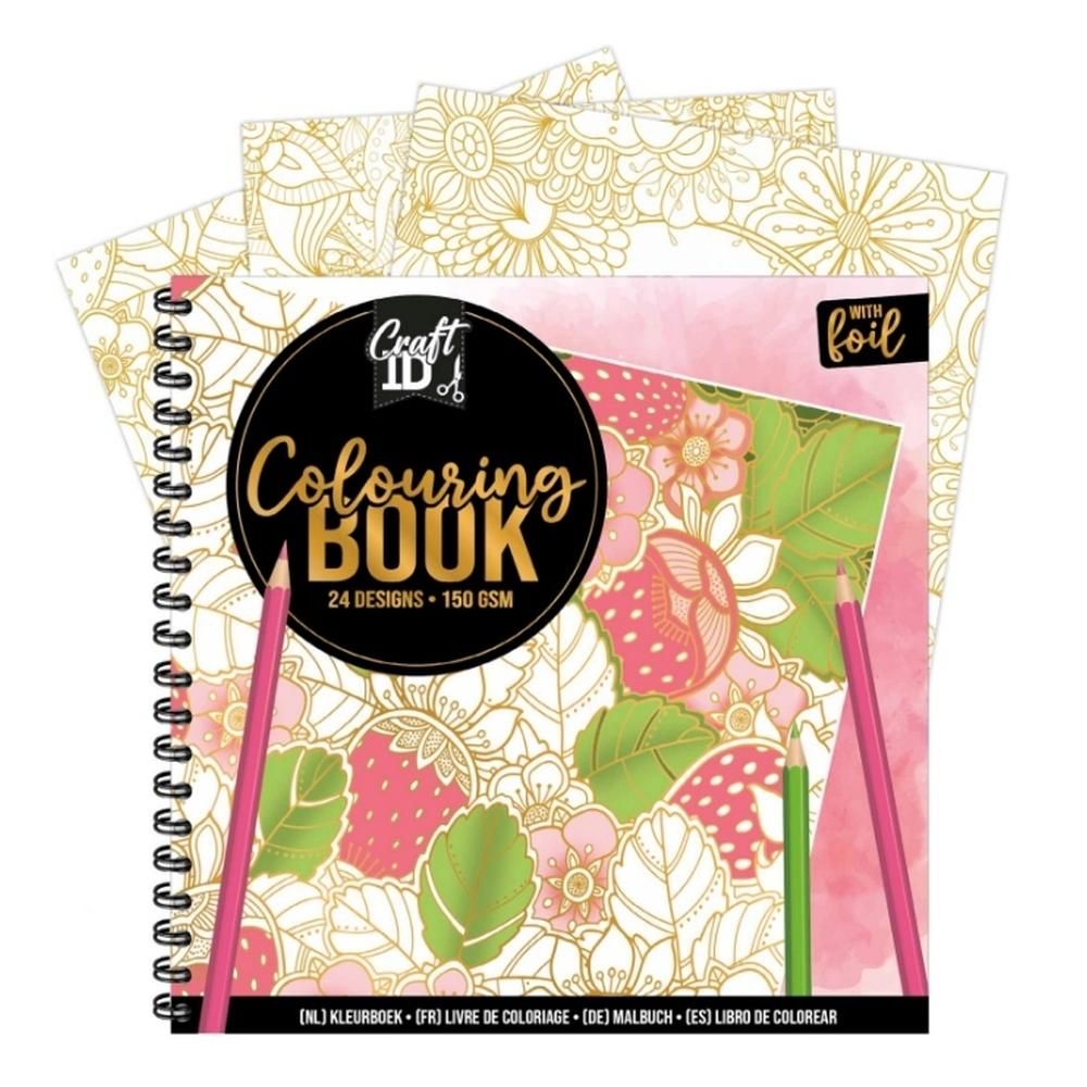 CraftArt Spirálozott színező füzet arany színű kontúrvonalakkal