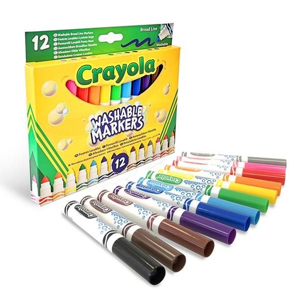 Crayola 12 db tompahegyű lemosható filctoll